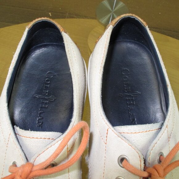 COLE HAAN Casual Oxford Shoes Cream White Suede Leather Men\'s Size 9.5 M main image 8